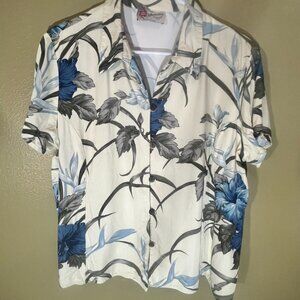 Original Hilo Hattie XL 2 piece 5 button top and pant outfit